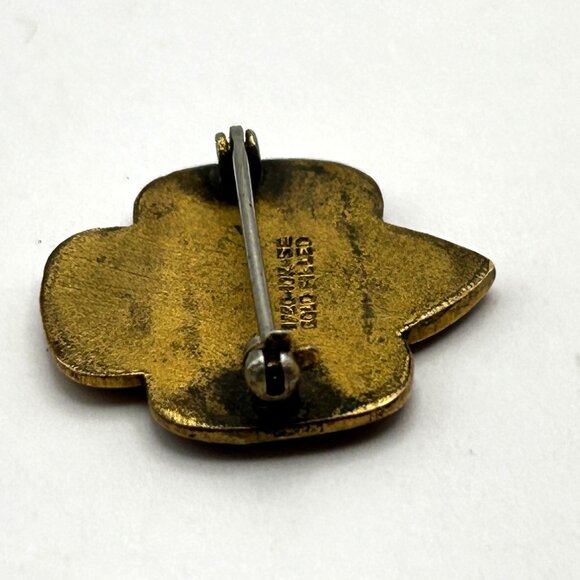 Vintage Girl Scouts USA 1/20 10K Gold Filled Membership Pin Eagle Emblem - Picture 7 of 9